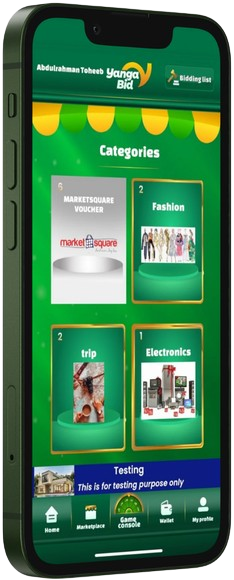 Yangabid categories screen